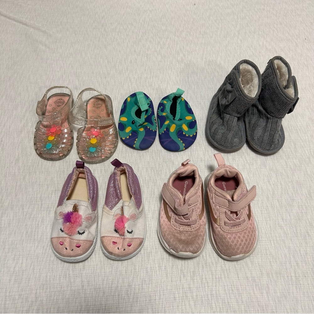 Baby Girl Shoes Size 3-5 Mixed Brands Water Shoes Jelly Sandals Boots‎